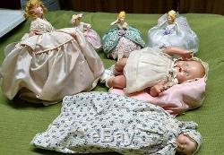 6 Antique doll lot rare vintage porcelain