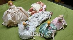 6 Antique doll lot rare vintage porcelain