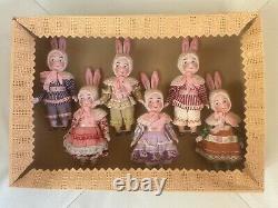 6 antique Porcelain Dolls in the Original Box Googlys Kestner