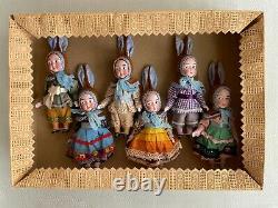 6 antique Porcelain Dolls in the Original Box Googlys Kestner