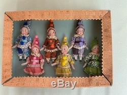 6 antique porcelain dolls Googly in the original box Kestner