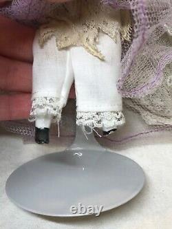 7.5 Antique Porcelain German Made China Doll Head & Limbs Flat Top #SA