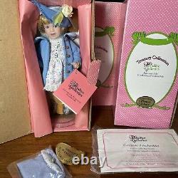 7 DAYS OF THE WEEK Porcelain Glass DOLLS Set Boxes With Accessories Vintage