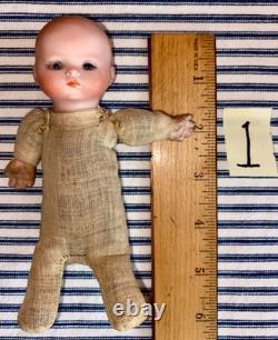 7 TINY German Bisque Head Baby Dolls, Herm Steiner, Armand Marseille, Rechnagel
