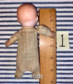 7 TINY German Bisque Head Baby Dolls, Herm Steiner, Armand Marseille, Rechnagel