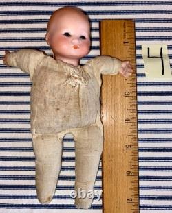 7 TINY German Bisque Head Baby Dolls, Herm Steiner, Armand Marseille, Rechnagel