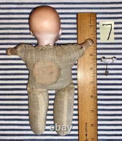 7 TINY German Bisque Head Baby Dolls, Herm Steiner, Armand Marseille, Rechnagel