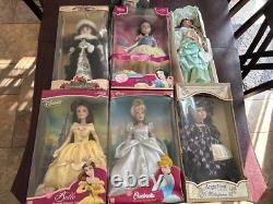 7 Vintage Porcelian Dolls In Original Packaging-disney