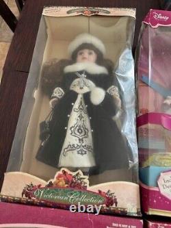 7 Vintage Porcelian Dolls In Original Packaging-disney