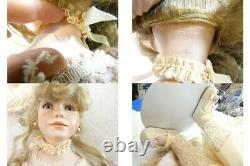 A21 28 Thelma Resch Victorian Lady Nancy Porcelain Doll Pink Gown Dress GWP
