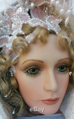 A21 36 MINTY Rustie Victorian Porcelain Doll Blonde Angelique Pink Dress NRFB +