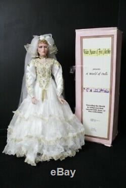 A21 42 Tall Rustie Porcelain Artist Lady Bride Doll Wedding Gown Welden Museum