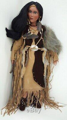 A21 Timeless Collection Native American Indian Princess Porcelain Artist Doll +
