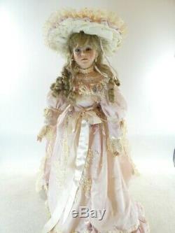 A21 Vintage Thelma Resch Victorian Lady Nancy Porcelain Doll Pink Dress 30 GWP