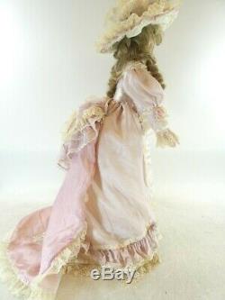 A21 Vintage Thelma Resch Victorian Lady Nancy Porcelain Doll Pink Dress 30 GWP