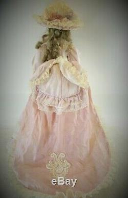 A21 Vintage Thelma Resch Victorian Lady Nancy Porcelain Doll Pink Dress 30 GWP