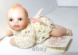 ALMOST REAL Porcelain Doll Bisque 1992 MAREE MASSEY 3 Girl CURLY Miniature VTG