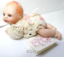 ALMOST REAL Porcelain Doll Bisque 1992 MAREE MASSEY 3 Girl CURLY Miniature VTG