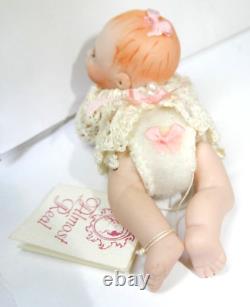 ALMOST REAL Porcelain Doll Bisque 1992 MAREE MASSEY 3 Girl CURLY Miniature VTG