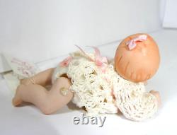 ALMOST REAL Porcelain Doll Bisque 1992 MAREE MASSEY 3 Girl CURLY Miniature VTG