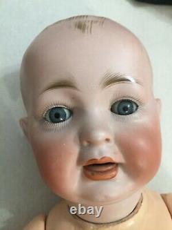 ANTIQUE 19 PORCELAIN HEAD COMPO JOINTED BODY HERTEL AND SCHWAB DOLL 151/11 Cute