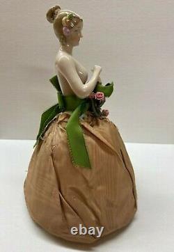 ANTIQUE 1900s GERMAN FANNY ELSLEER GOEBEL HALF DOLL PIN CUSHION