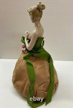 ANTIQUE 1900s GERMAN FANNY ELSLEER GOEBEL HALF DOLL PIN CUSHION