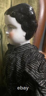 ANTIQUE GERMAN CHINA HIGHBROW DollKid Body/ArmsPorcelain Head & Legs MINT