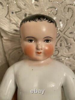 ANTIQUE High Quality China Doll FROZEN CHARLIE Doll Black Hair Large 13