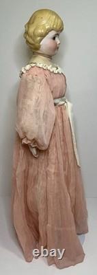 ANTIQUE PARIAN DOLL SIMON & HALBIG ABG DOLL With RARE BROWN GLASS EYES 20