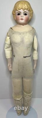 ANTIQUE PARIAN DOLL SIMON & HALBIG ABG DOLL With RARE BROWN GLASS EYES 20