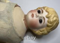 ANTIQUE PARIAN DOLL SIMON & HALBIG ABG DOLL With RARE BROWN GLASS EYES 20