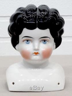 ANTIQUE Vintage VICTORIAN Porcelain Beauty LARGE CHINA DOLL HEAD / CIVIL WAR Era
