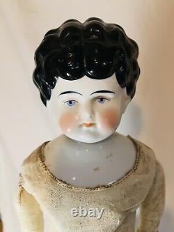 ANTIQUE Vintage VICTORIAN Porcelain Beauty LARGE CHINA Low Brow DOLL 1880-1900