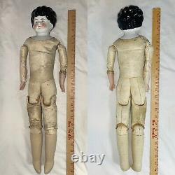 ANTIQUE Vintage VICTORIAN Porcelain Beauty LARGE CHINA Low Brow DOLL 1880-1900