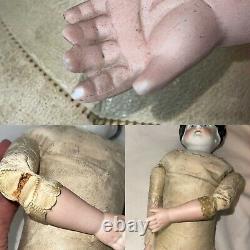 ANTIQUE Vintage VICTORIAN Porcelain Beauty LARGE CHINA Low Brow DOLL 1880-1900