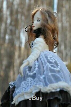 Alexandra. Handmade Boudoir Collectible Art Doll, Vintage Antique style, OOAK