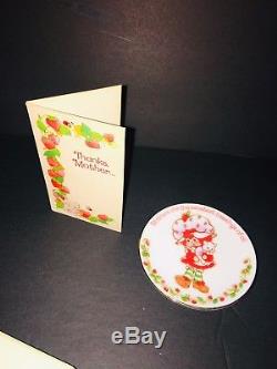 American Greetings Strawberry Shortcake Porcelain Mothers Day Plate W Card 1984