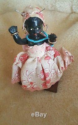 Americana Black Vintage Porcelain Jointed Baby Doll lot Of 5 Dolls 1930-1950's