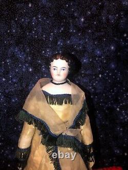 Antique 10 China Shoulder Head Doll with Porcelain Head, Arms and Legs