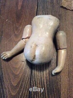Antique 11 Jumeau French Bebe Doll, Porcelain Head G2, Compo/wood body 3/0 Vtg