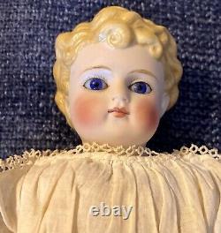 Antique 13 C1870 Blond Parian Head Doll With Outfit On Orig Body