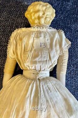 Antique 13 C1870 Blond Parian Head Doll With Outfit On Orig Body
