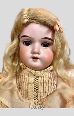 Antique 14 German Armand Marseille Doll, Original Dress & Wig