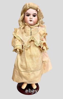 Antique 14 German Armand Marseille Doll, Original Dress & Wig