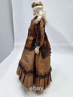 Antique 15 French Fashion Bisque Size 1 withCloth Body Leather Arms c1860s-1870s