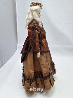 Antique 15 French Fashion Bisque Size 1 withCloth Body Leather Arms c1860s-1870s