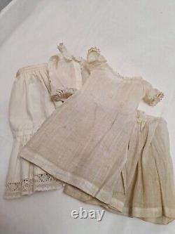 Antique 15 French Fashion Bisque Size 1 withCloth Body Leather Arms c1860s-1870s