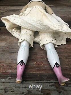 Antique 16 ABG Doll Antique trunk, wardrobe, Umbrella, Hat, china head doll #20
