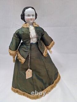 Antique 17.5 Flat Top China Head Doll withHairline Germany c1850-1860